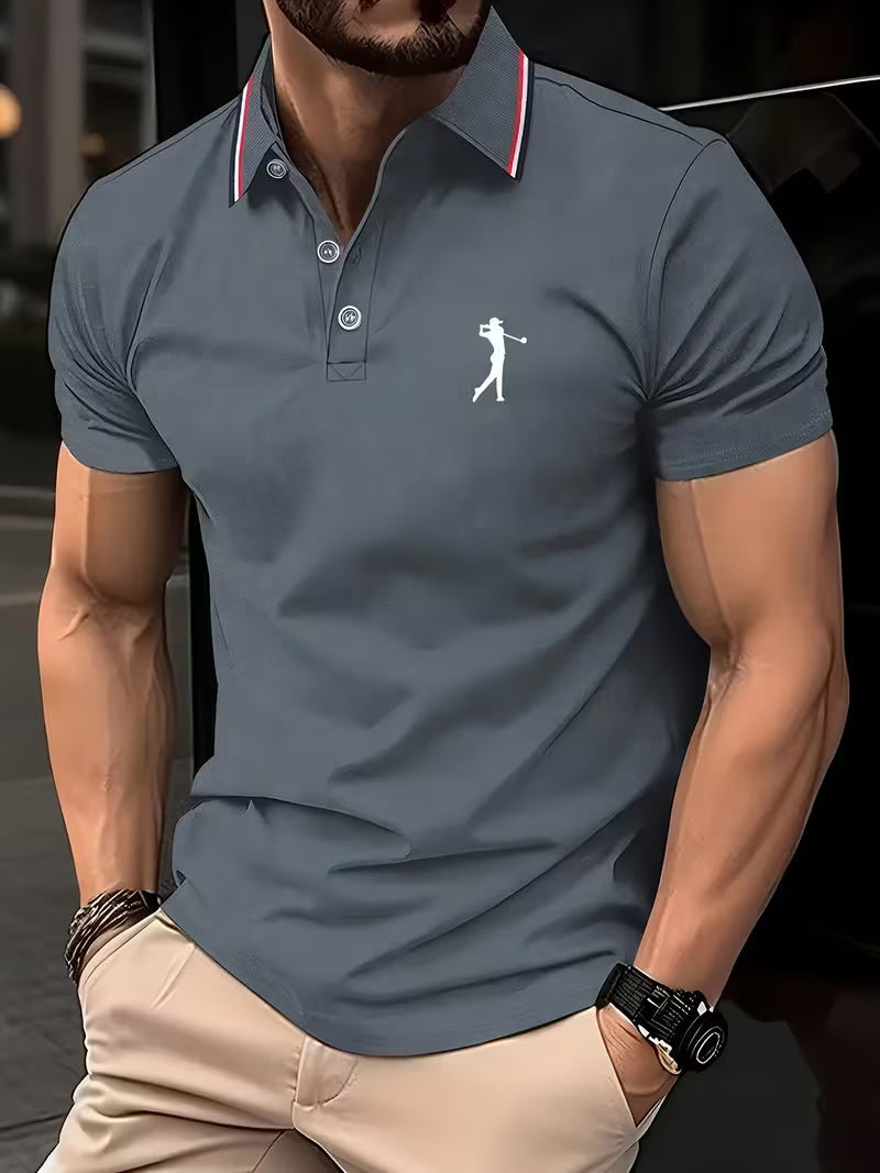 Classic Printed Shirt for Men with Short Sleeve