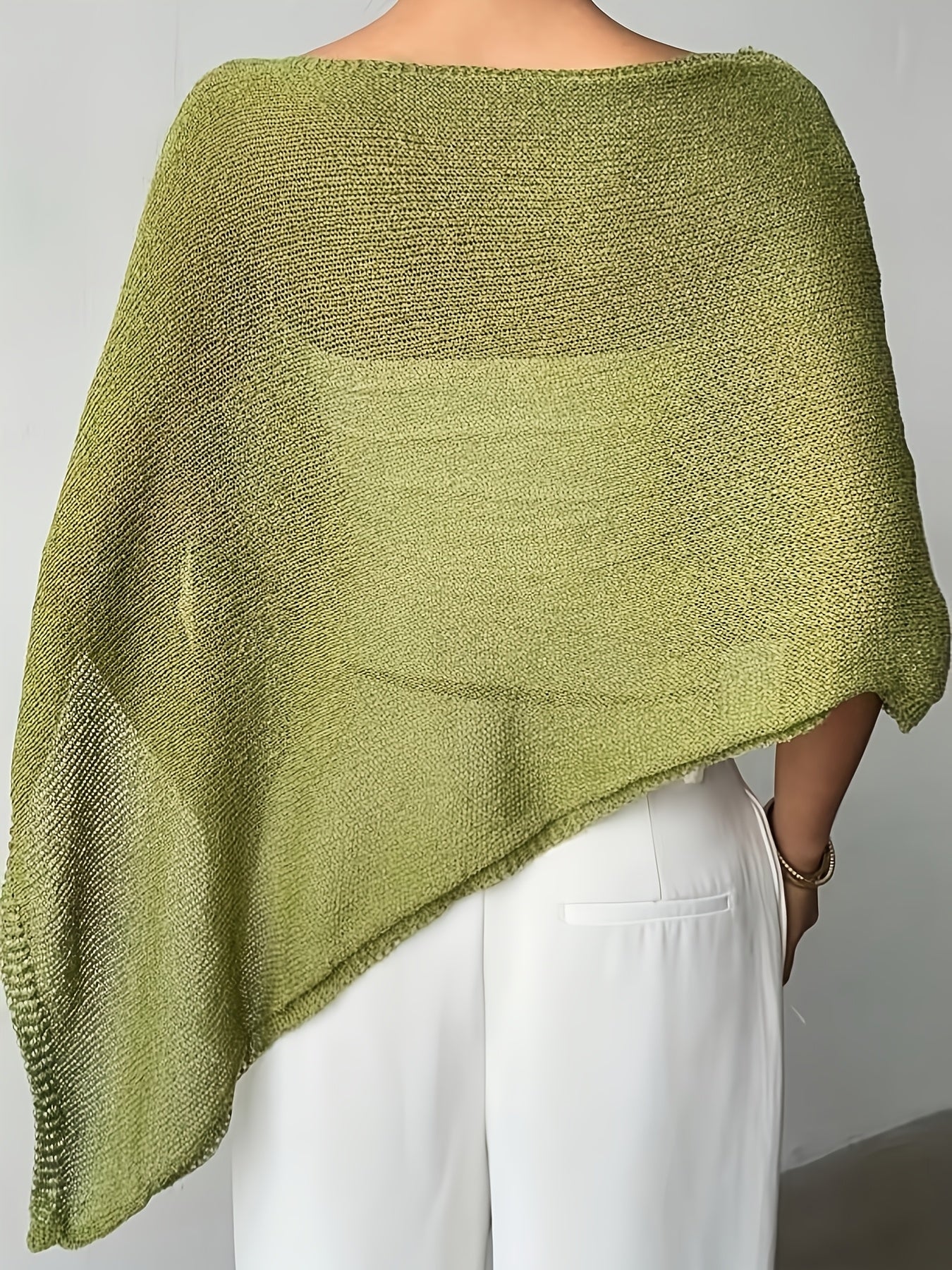 Effortless Poncho Shirts for Women with Asymmetric Hem Oversized Knit Style