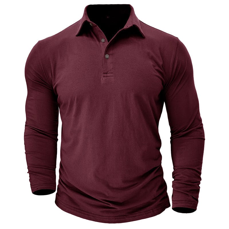 Classic Polo Shirt for Men with Long Sleeve