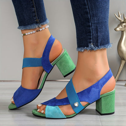 Comfortable Heels for Women with Orthopedic Block Heel Open Toe Style