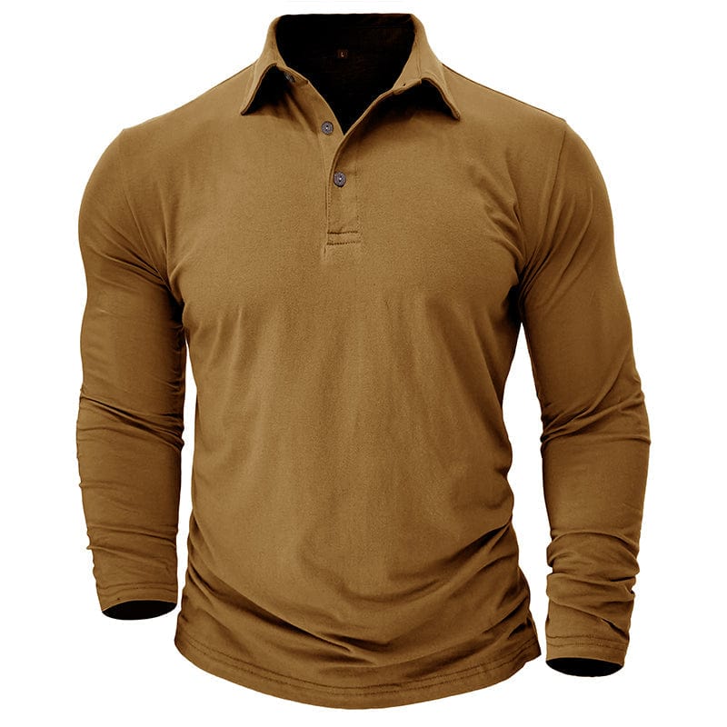 Classic Polo Shirt for Men with Long Sleeve