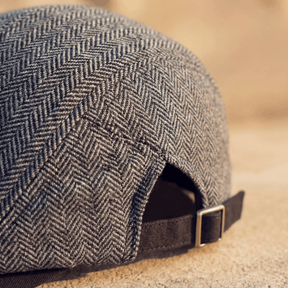 Stylish Cap for Men with Vintage Herringbone Design