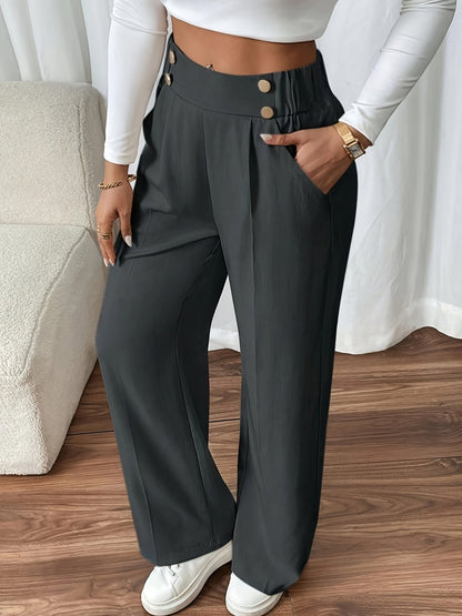 Effortless Trousers for Women with High Waist Pockets