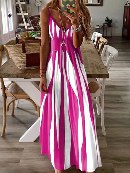Effortless Maxi Dress for Women with V Neck