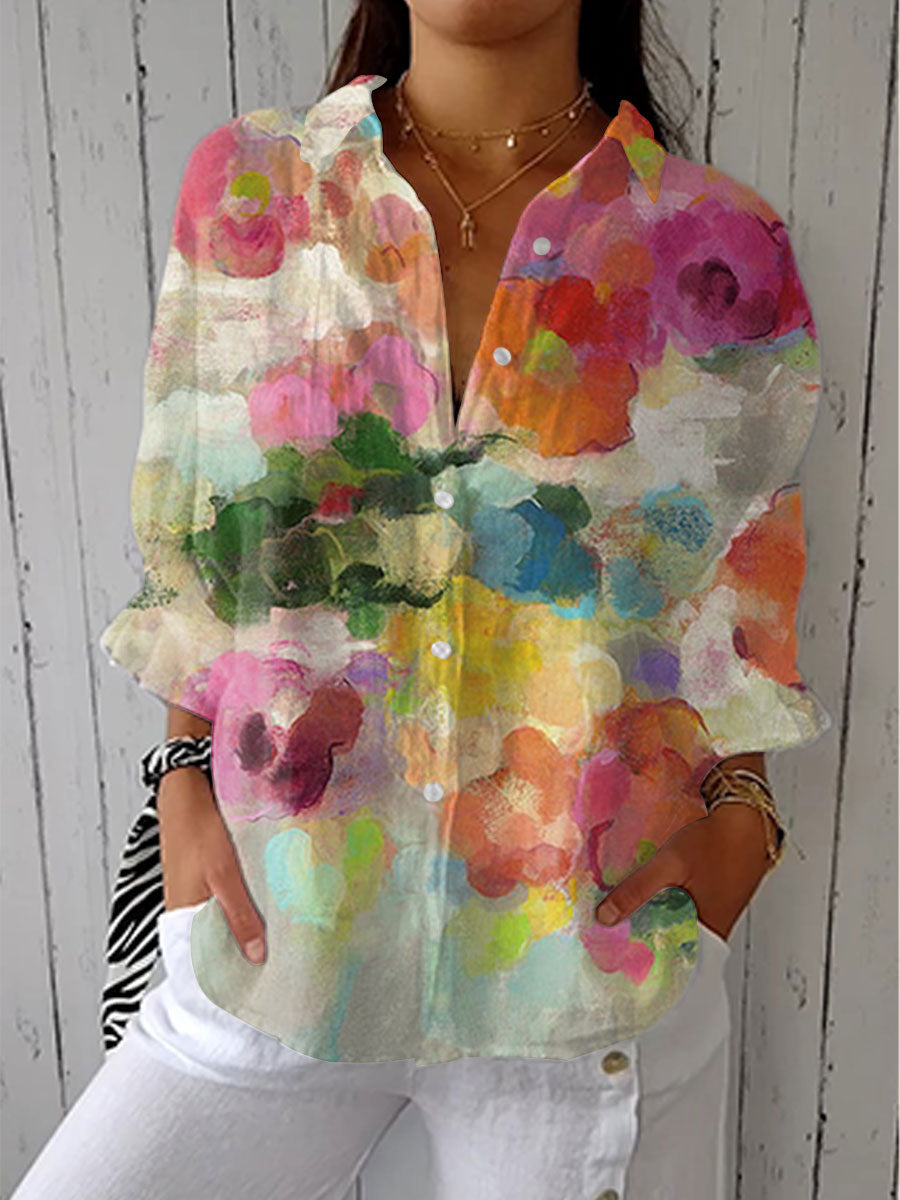 Elegant Watercolor Blouse for Women