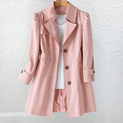 Elegant Trench Coat for Women with Vintage Casual Style