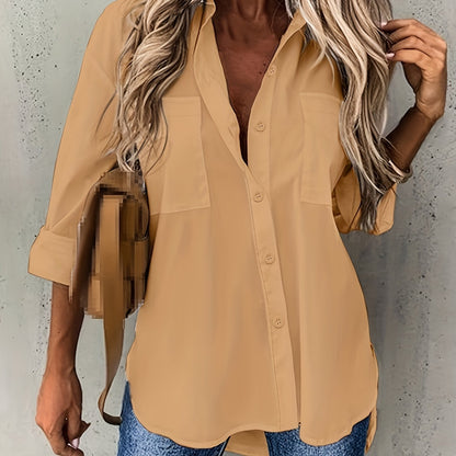 Effortless Blouse for Women with Button Up