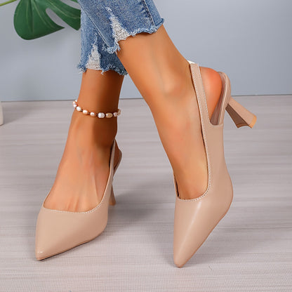 Stylish Heels for Women with Slingback Pointed Toe Style