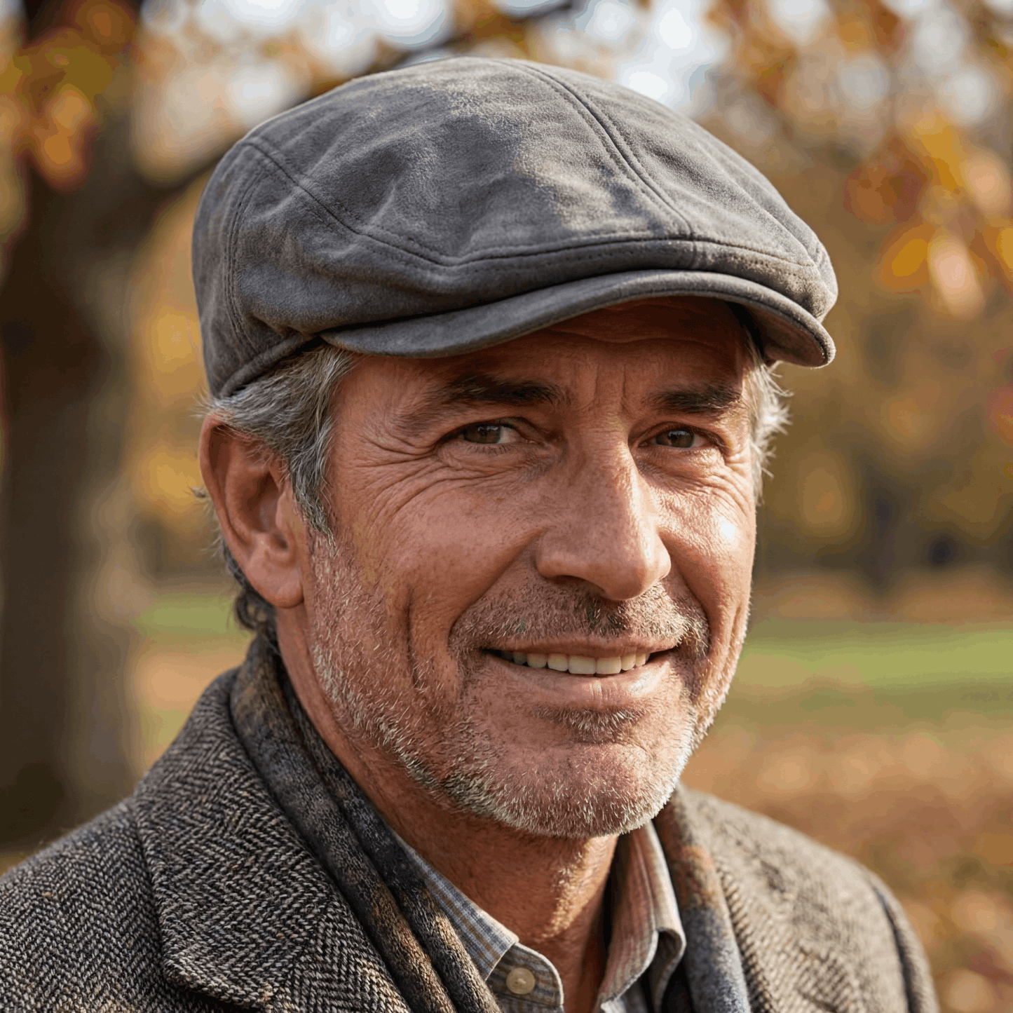 Classic Suede Cap for Men with Vintage Design