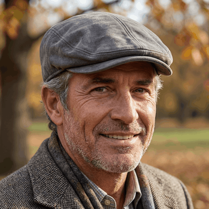 Classic Suede Cap for Men with Vintage Design