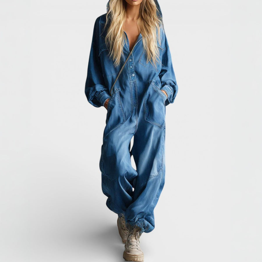 Stylish Jumpsuit for Women with Long Sleeve