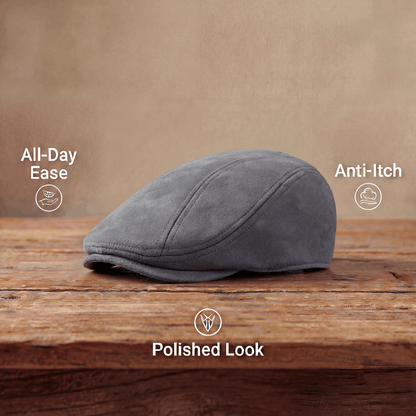 Classic Suede Cap for Men with Vintage Design