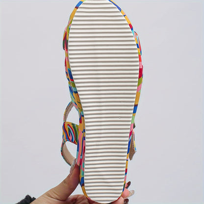 Comfortable Multicolour Wedge Sandals for Women with Platform Strappy Ankle Strap Style