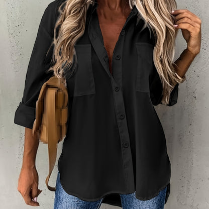 Effortless Blouse for Women with Button Up
