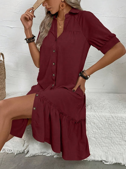 Stylish Midi Dress for Women with Pleated