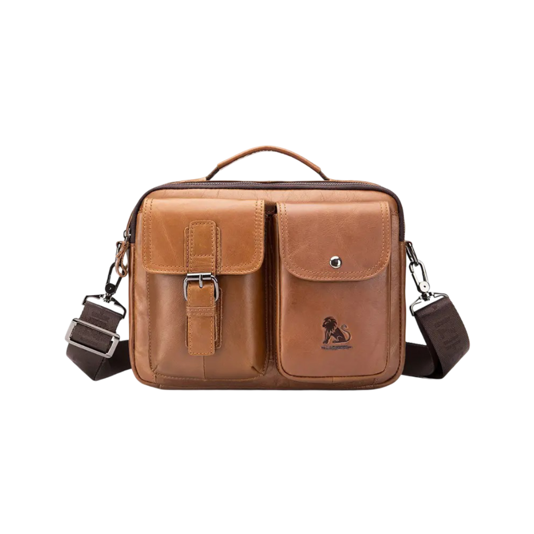 Classic Crossbody Bag for Men with Two Pocket Design