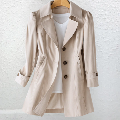 Elegant Trench Coat for Women with Vintage Casual Style