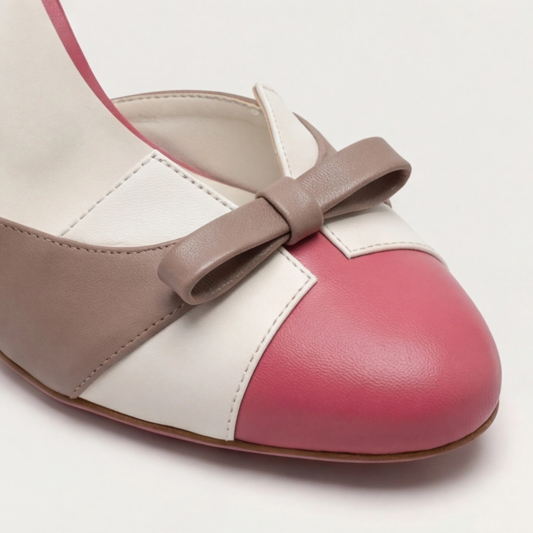 Comfortable Color Block Heels for Women with Cushioned Style