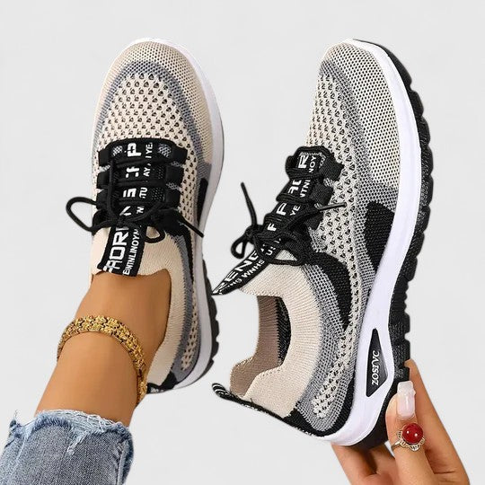 Comfortable Orthopedic Sneakers for Women with Mesh Upper Lace Up Platform Sole Walking Casual Style