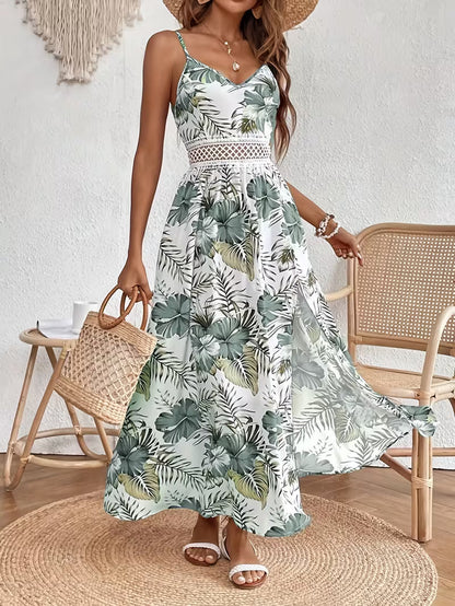 Elegant Floral Mini Dress for Women with Sleeveless Casual Style