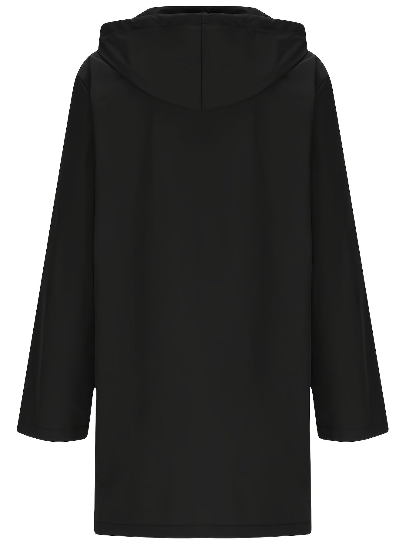 Effortless Hooded Jacket for Women with Button Front Longline Patch Pocket Style