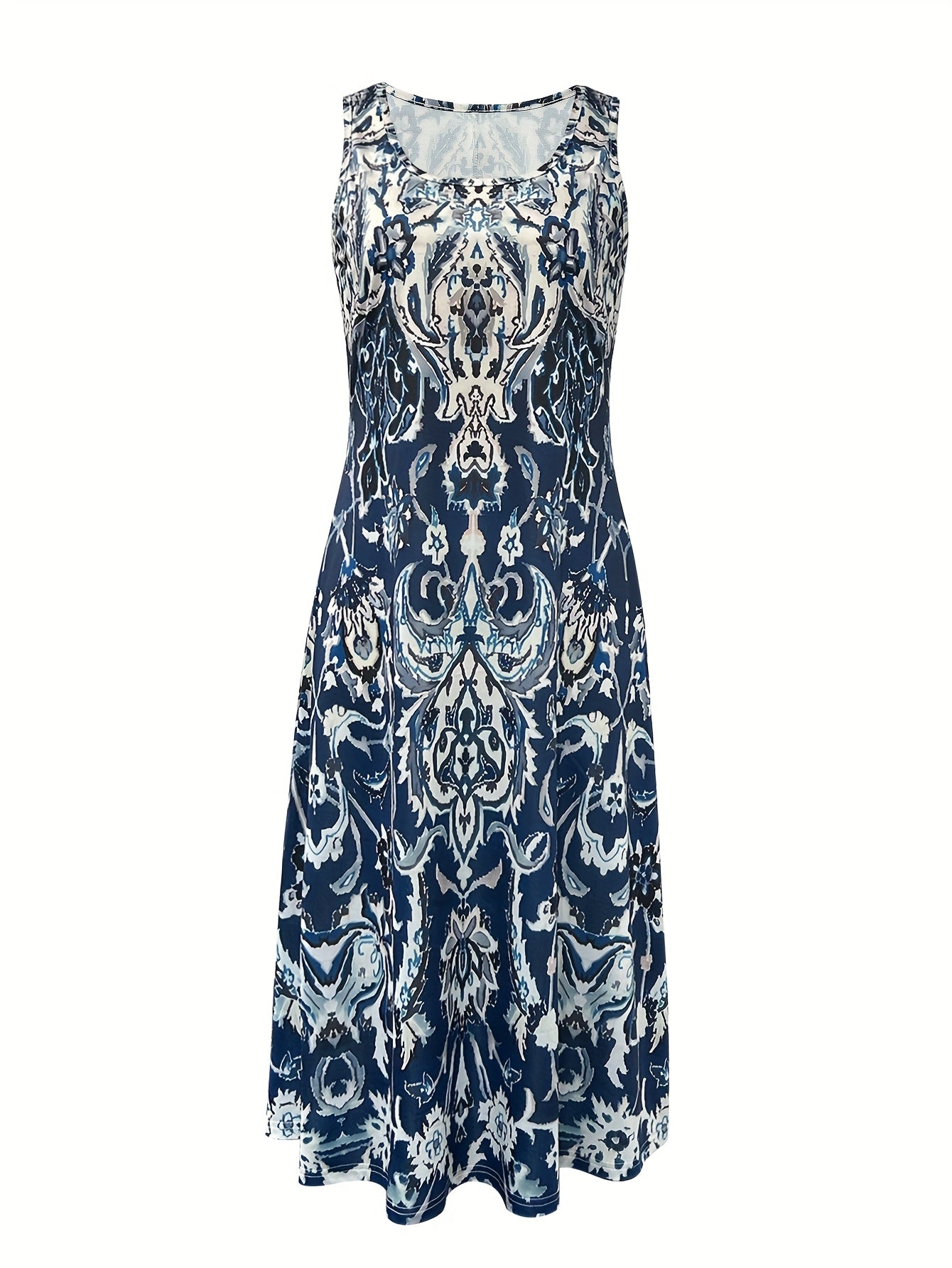 Effortless Floral Maxi Dress for Women with Sleeveless Casual Style