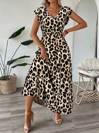 Elegant Maxi Dress for Women with V Neck