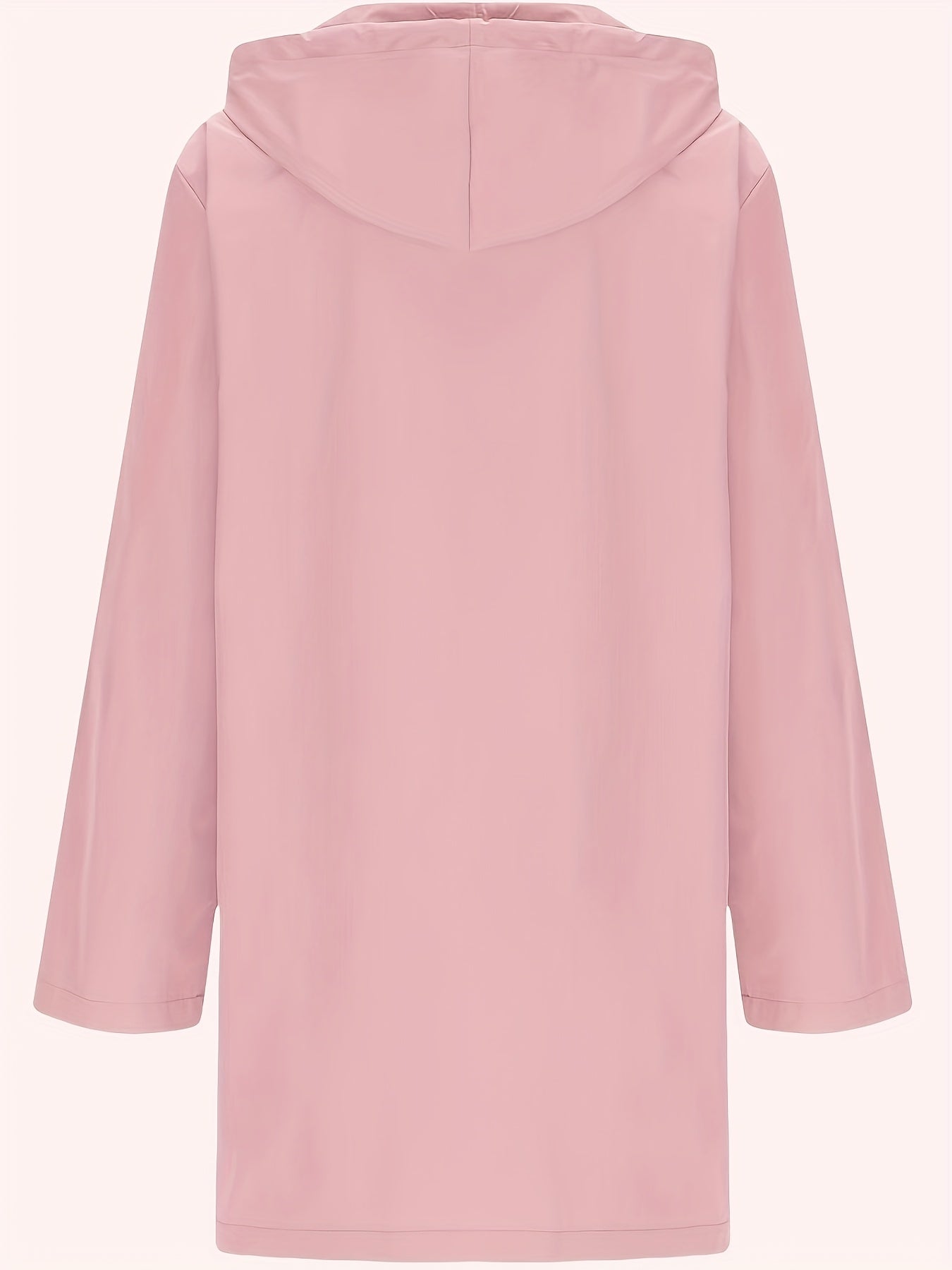 Effortless Hooded Jacket for Women with Button Front Longline Patch Pocket Style