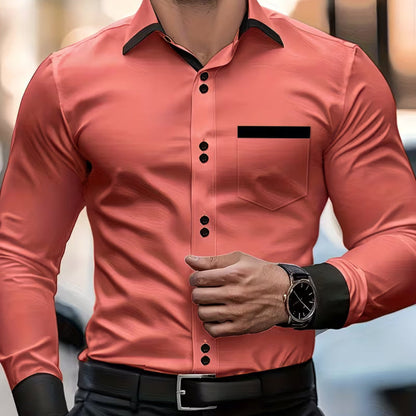 Classic Button Down Shirt for Men with Collared Casual Style
