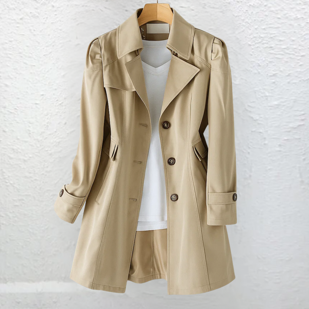 Elegant Trench Coat for Women with Vintage Casual Style