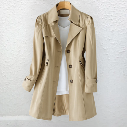 Elegant Trench Coat for Women with Vintage Casual Style
