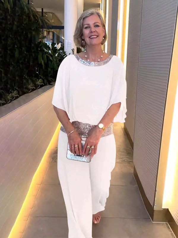 Effortless Two Piece Set for Women with Wide Sleeve