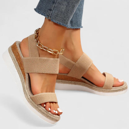 Comfortable Orthopedic Sandals for Women with Platform Wedge Elastic Strap Casual Summer Style