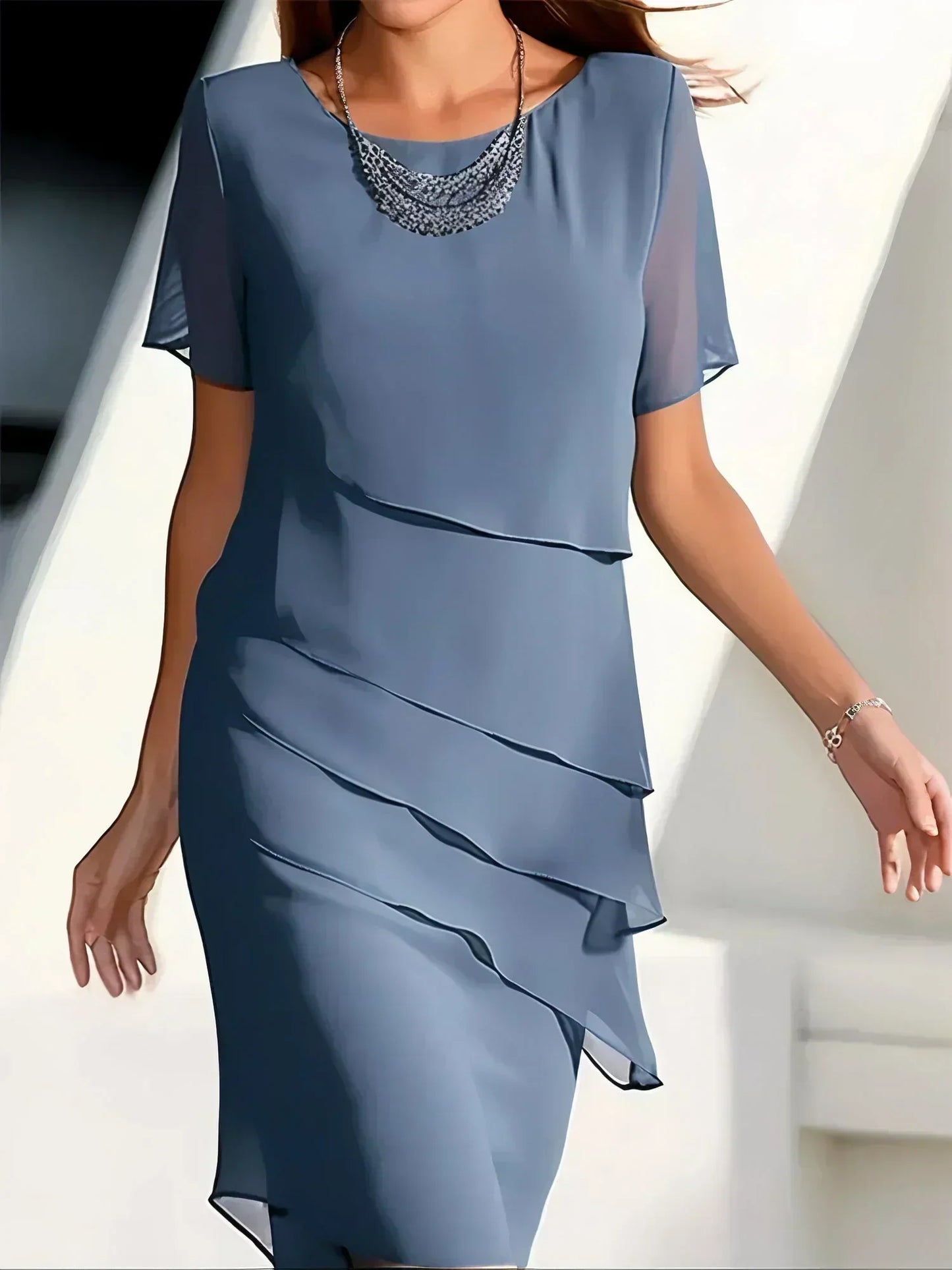 Stylish Dress for Women with Short Sleeve