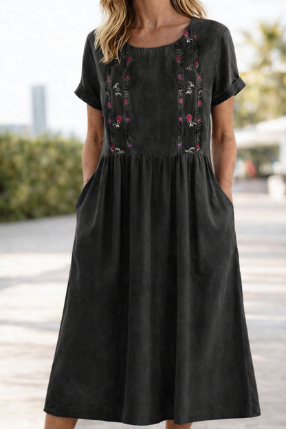 Elegant Mini Dress for Women with Short Sleeve