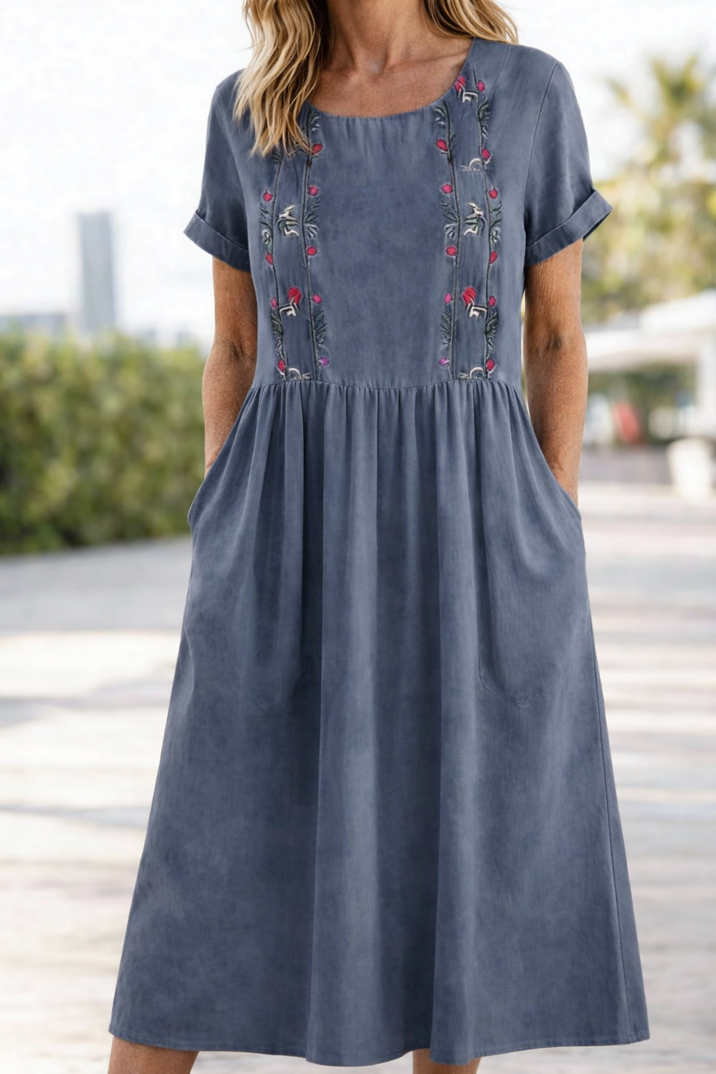 Elegant Mini Dress for Women with Short Sleeve