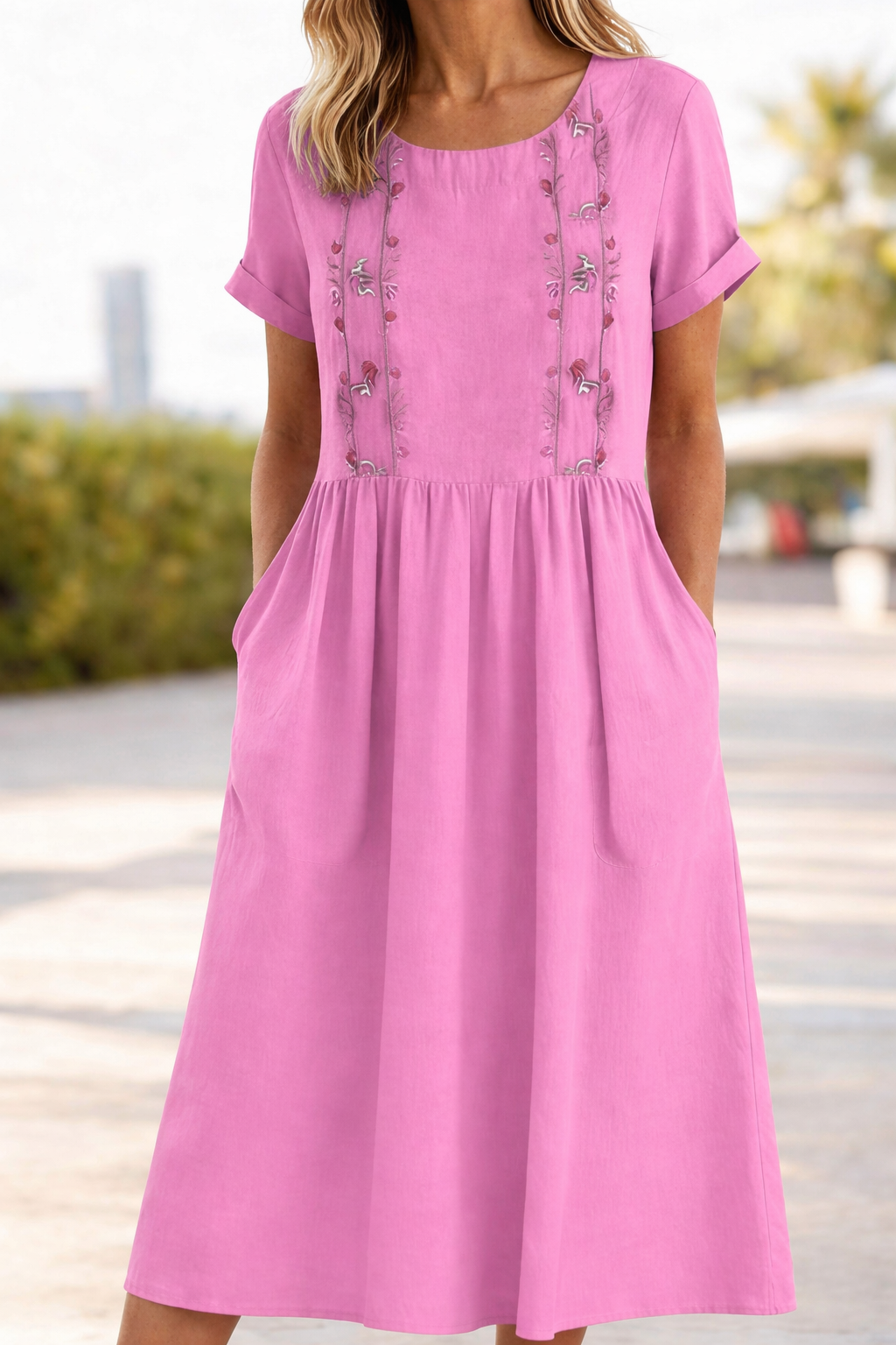 Elegant Mini Dress for Women with Short Sleeve