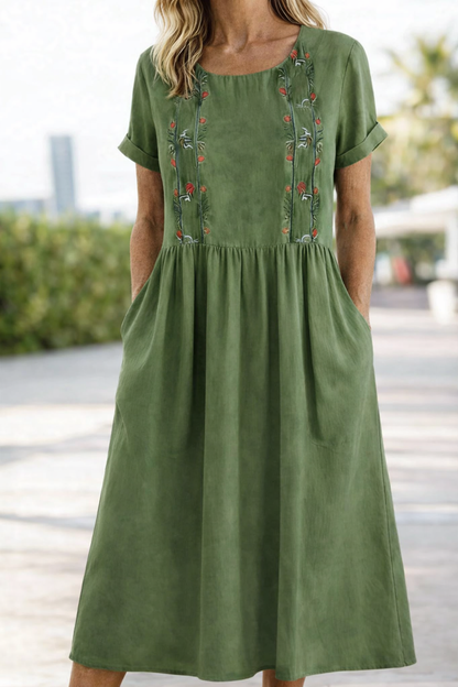 Elegant Mini Dress for Women with Short Sleeve