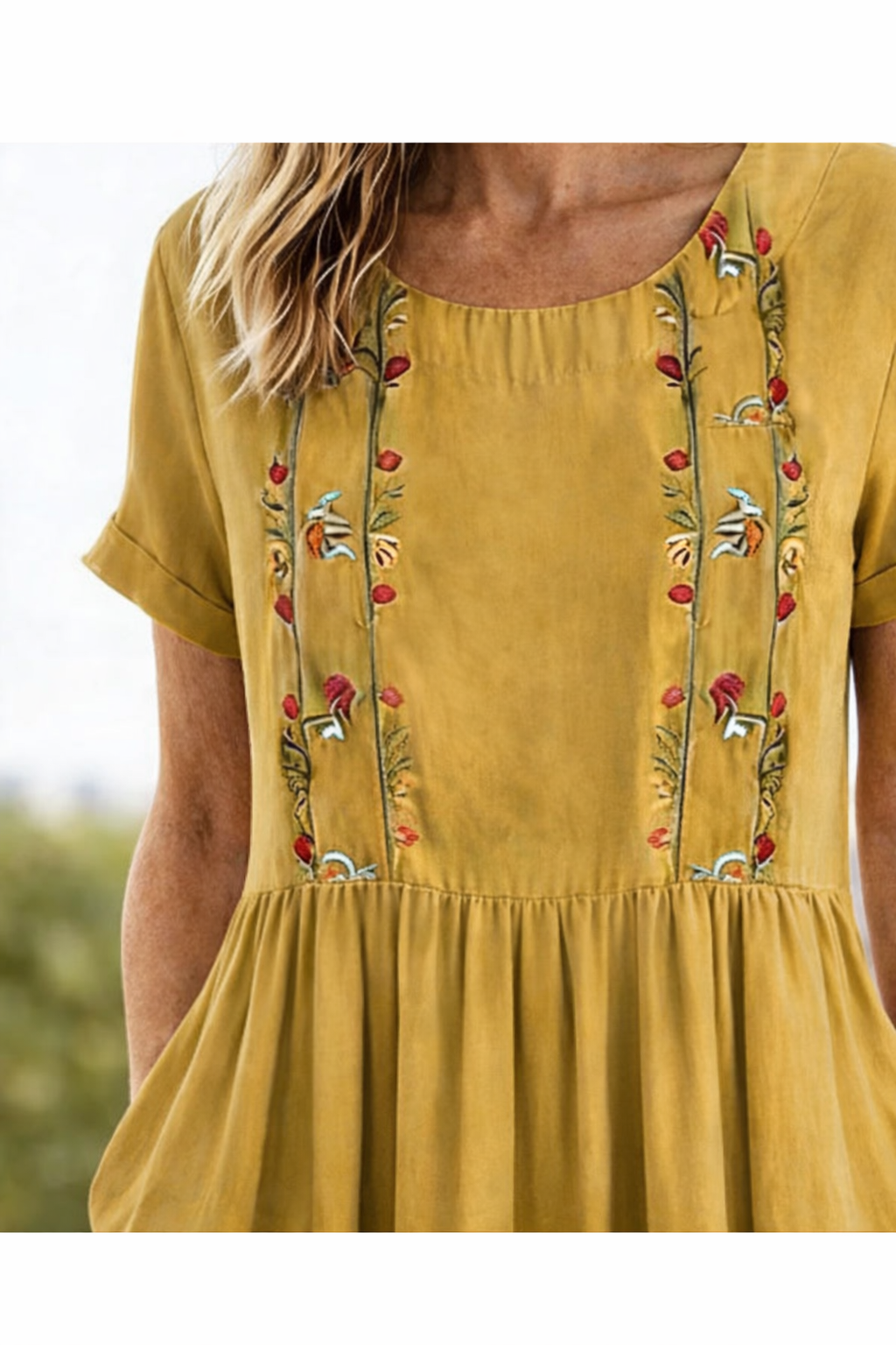Elegant Mini Dress for Women with Short Sleeve
