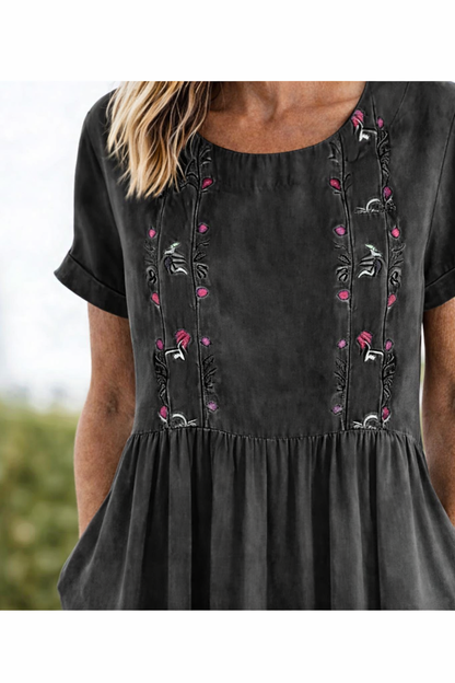 Elegant Mini Dress for Women with Short Sleeve