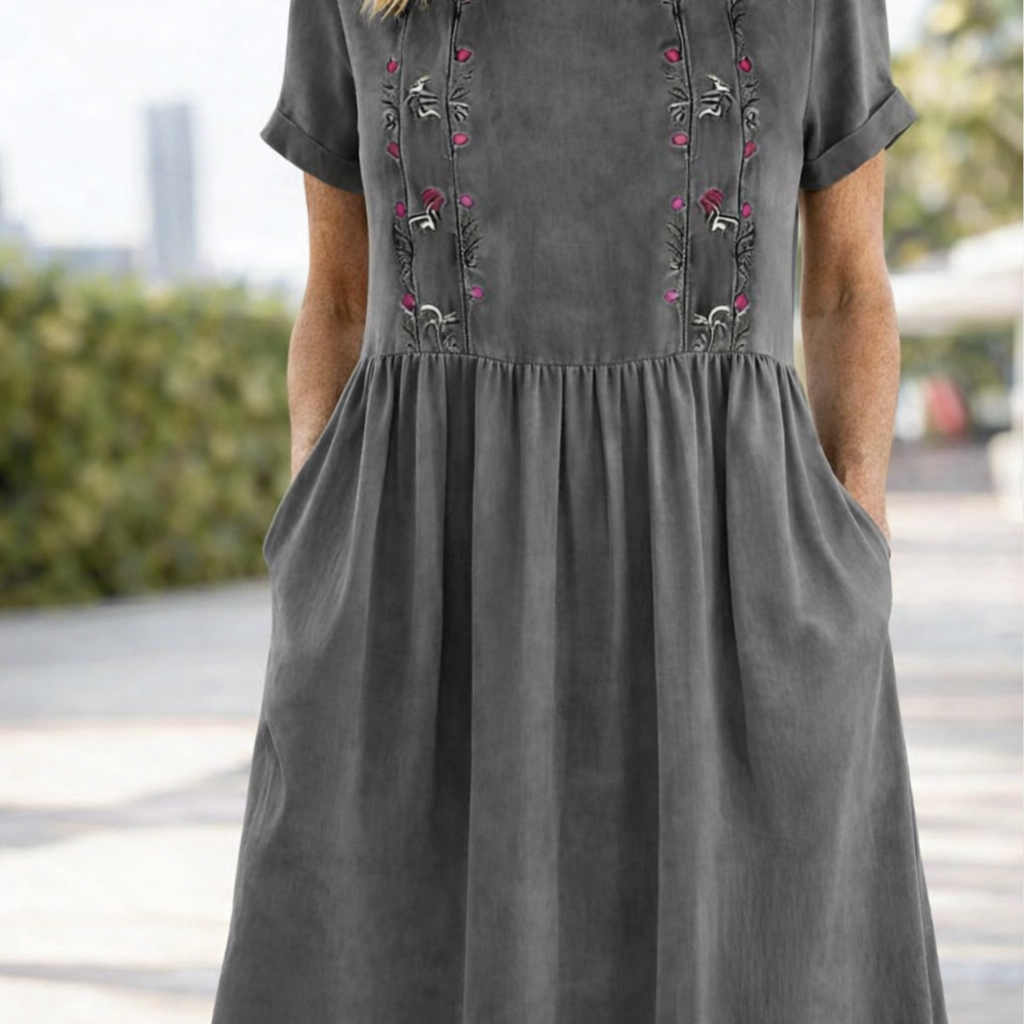 Elegant Mini Dress for Women with Short Sleeve