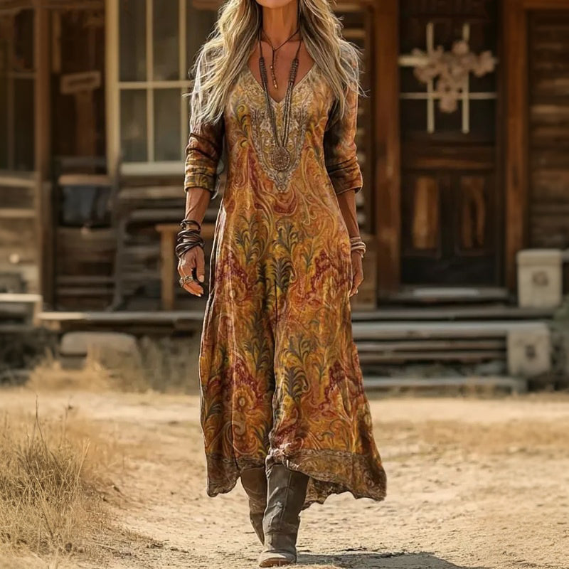 Elegant Mini Dress for Women with Long Sleeve Vintage