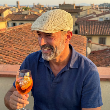 Classic Cap for Men with Woven Summer Design
