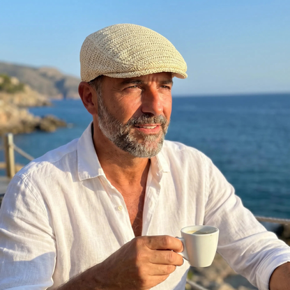 Classic Cap for Men with Woven Summer Design