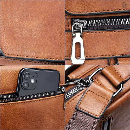 Stylish Crossbody Bag for Men with Casual Retro Design Pockets