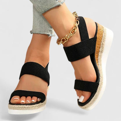 Comfortable Orthopedic Sandals for Women with Platform Wedge Elastic Strap Casual Summer Style