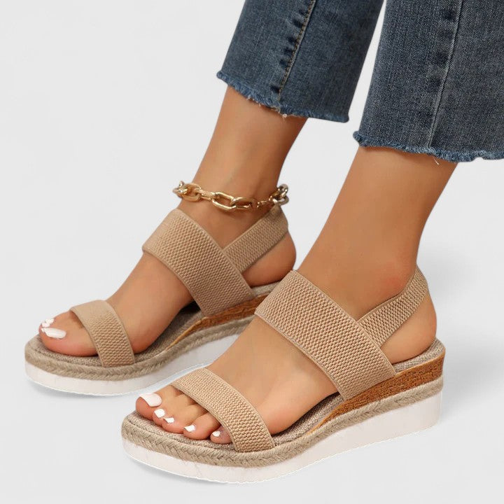 Comfortable Orthopedic Sandals for Women with Platform Wedge Elastic Strap Casual Summer Style