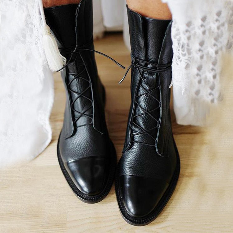 Comfortable Boots for Women with Lace Up Ankle Style