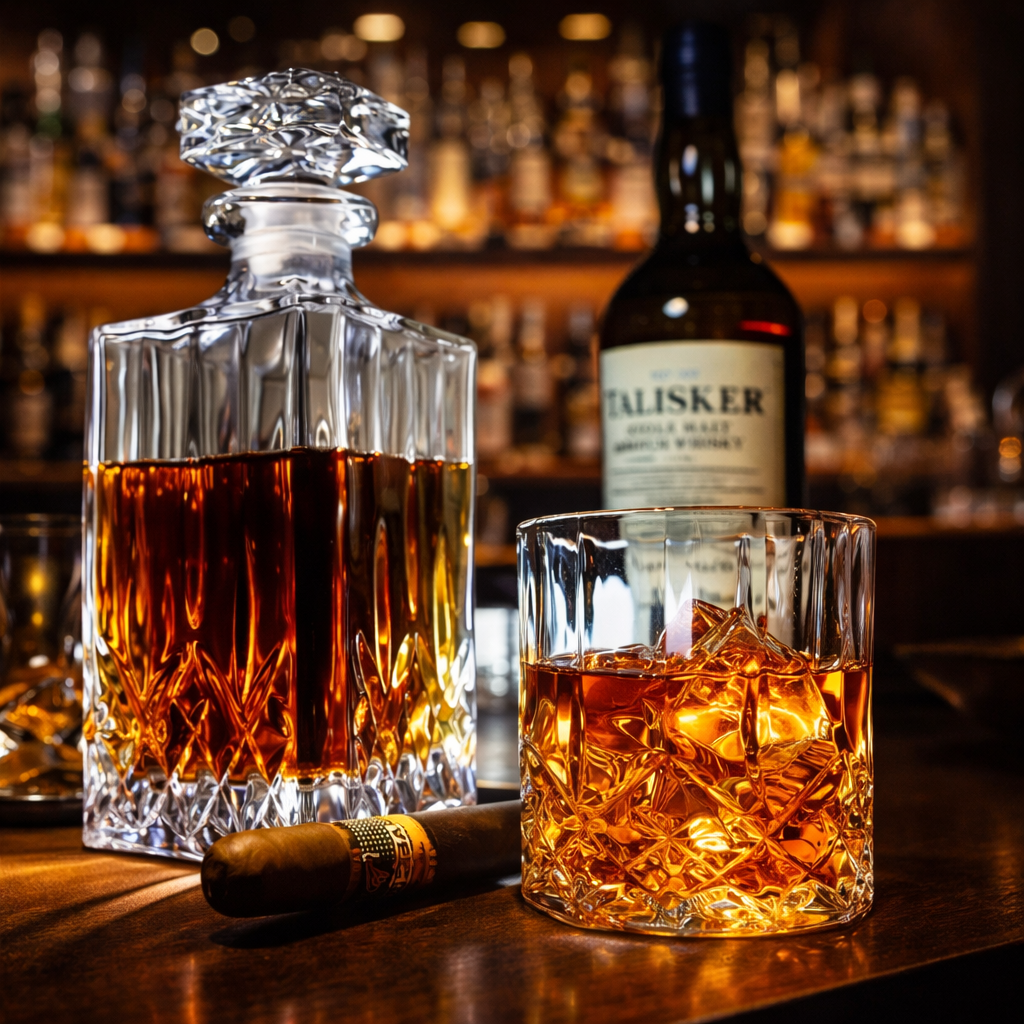 Effortless Whisky Decanter Bottle Gift Set with and Glass Design