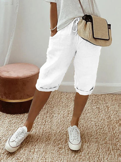 Comfortable Shorts for Women with Drawstring Elastic Waist